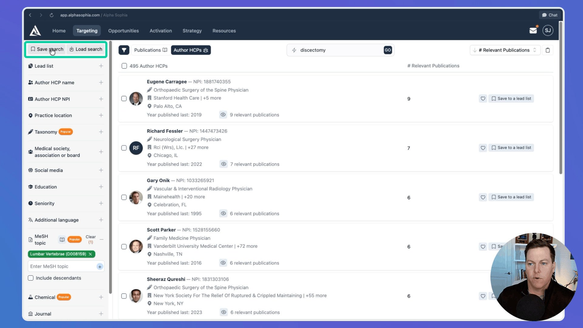 Saving Searches vs. Saving to Lead Lists