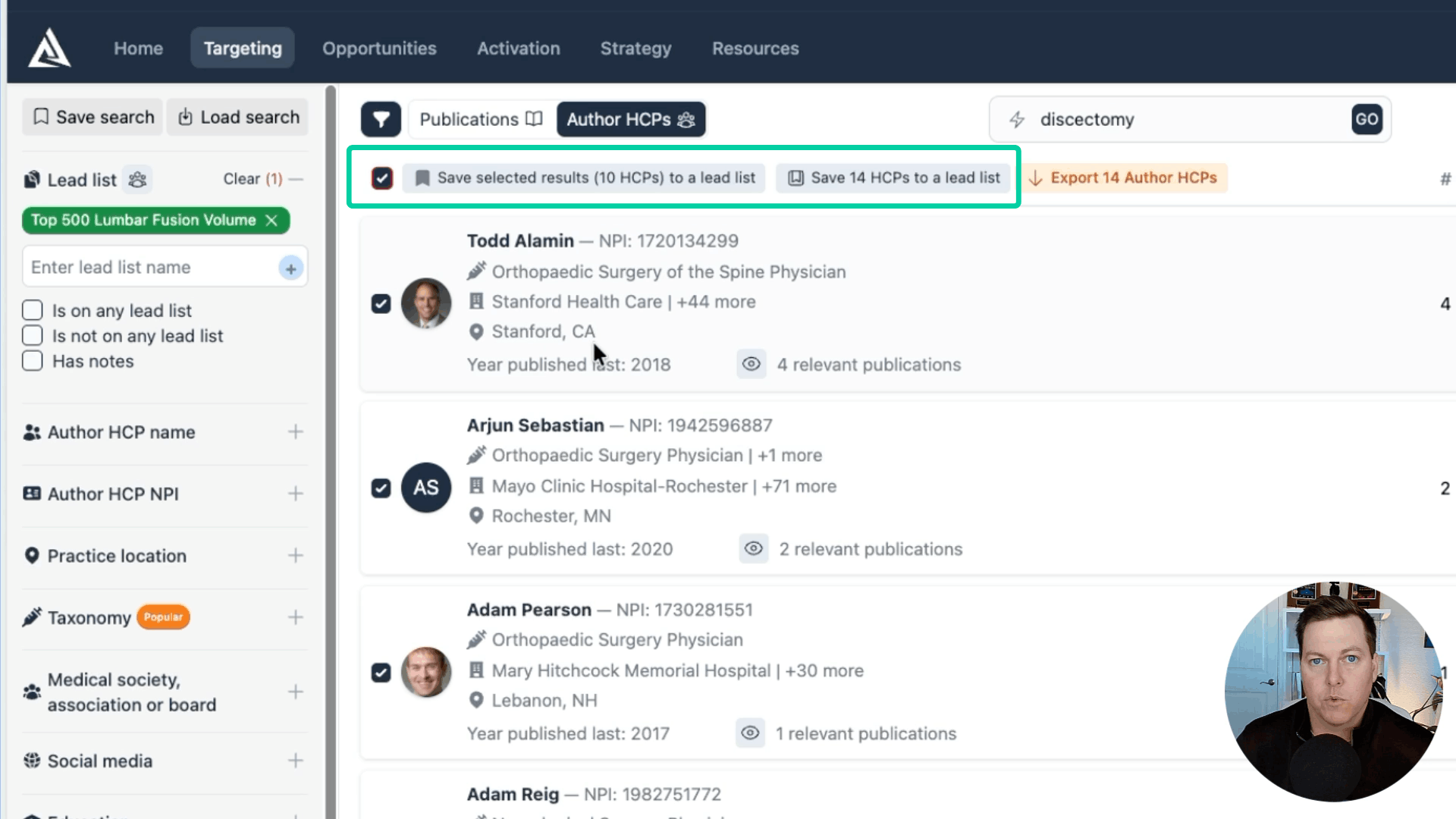 Cross-Referencing with Author HCP Search