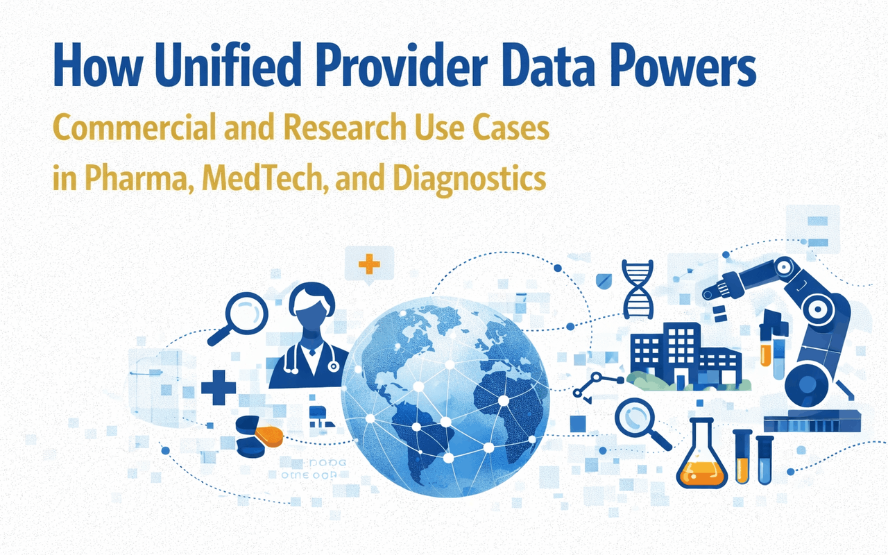 How Unified Provider Data Powers Commercial and Research Use Cases in Pharma, MedTech, and Diagnostics