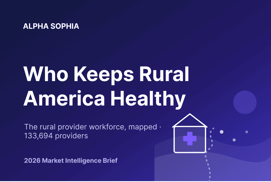 U.S. tile-grid map of the physician share of the rural provider workforce by state