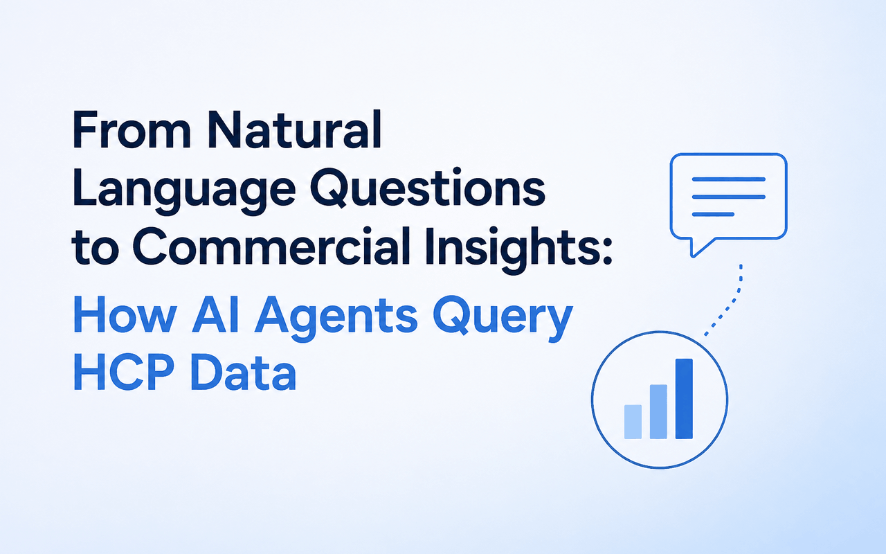 From Natural Language Questions to Commercial Insights: How AI Agents Query HCP Data