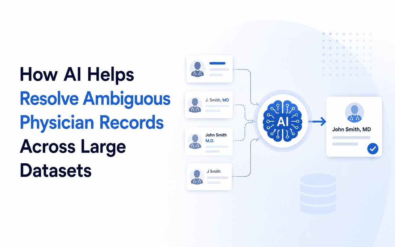 How AI Helps Resolve Ambiguous Physician Records Across Large Datasets