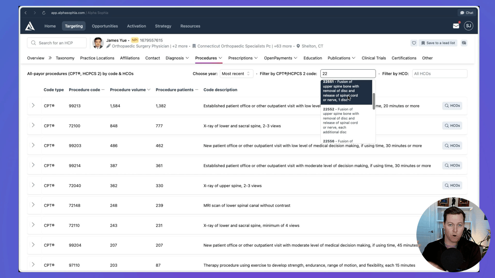 Evaluating Procedure Volume with Billing Data